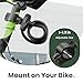 Titanker Bike Lock, Bike Lock Cable 4 Feet Coiled Secure Bicycle Locks with Keys Scooter Locks Bicycle Locker 1/2 Inch Thick Heavy Duty Anti Theft Bike Cable Lock with Mounting Bracket