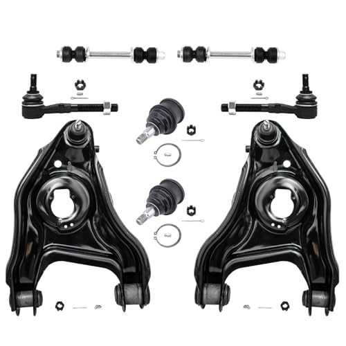 Image of Detroit Axle - New 8-Piece Front Suspension Kit fits 2WD ONLY - (2) Front Lower Suspension Control Arms & Ball Joints, (2) Upper Ball Joints, (2) Front Stabilizer Sway Bar End Links