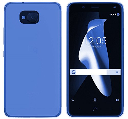 Todobarato24h Funda TPU Lisa Compatible con BQ AQUARIS U2 / U2 Lite 5.2 Pulgadas Azul