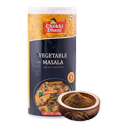 Image of Chokhi Dhani Vegetable Masala 100g | Mixed Veg Curry Masala Powder | All-Purpose Sabzi Masala | Authentic Indian Spice Blend for Gravy & Dry Dishes | Homemade Style | No Preservatives