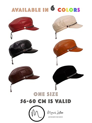 Mumcu's Leather Women's Visor Beret Newsboy Bakerboy Fisherman Style Fiddler Cabbie Cap Captain Sailor Hat #TOP1