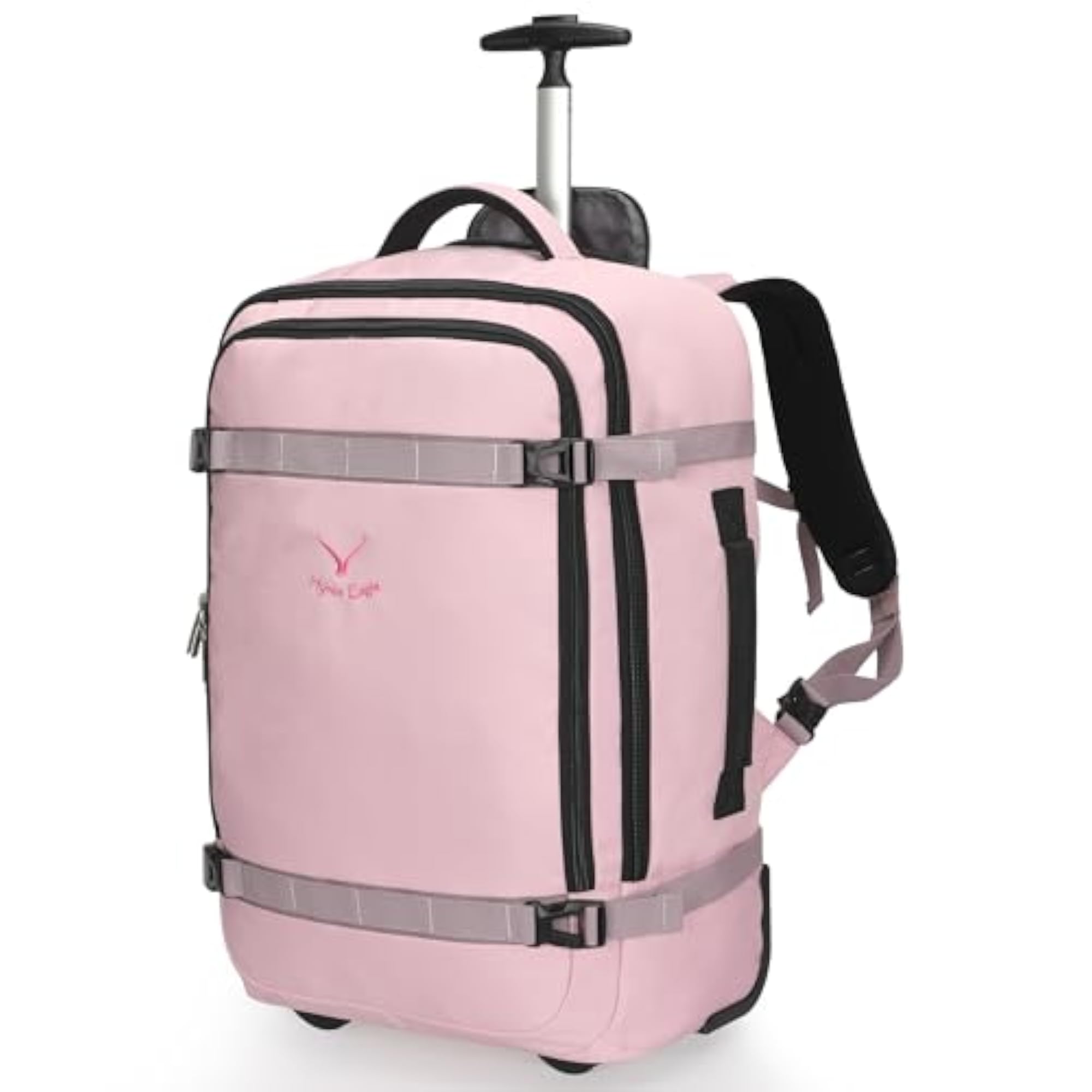 Rolling Backpack 42L with Wheels for Travel