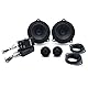 Audison APBMW K4E – 2-Wege-Komponentensystem Plug & Play für BMW/MINI, 25-mm-Hochtöner, 100-mm-Mitteltöner, Weiche und Montageset, 100W Max, Large Basket-kompatibel