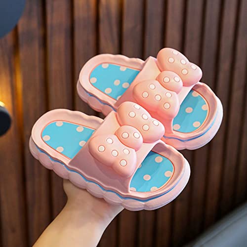 Little Girl Summer Slides Anti Slip Open Toe Thick Cushioned Soft Bottom Bow Cute Fashion Sandals Beach Shoes2