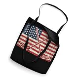 American Pride 4th of July Ice Hockey USA Flag Hockey Sticks Tote Bag