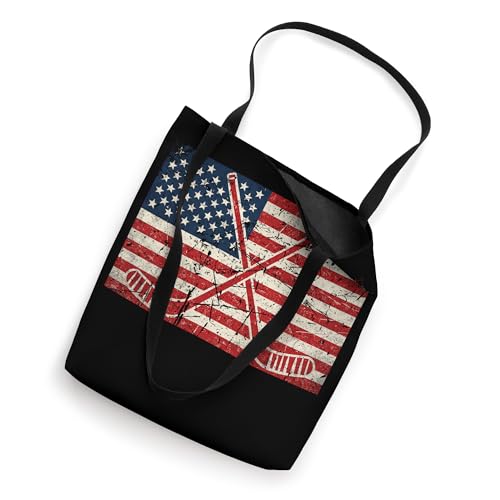 American Pride 4th of July Ice Hockey USA Flag Hockey Sticks Tote Bag