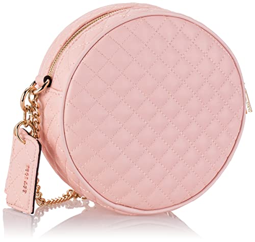 Borsa a tracolla tonda Rue Rose Peach con borchie