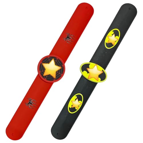 Image of TERA 13 Wrist Band, Silicone Wristbands for Kids, Slap Bracelets for Boys and Girls, Snap Bracelet Bands for Party Theme, Party Favor Gifts for Kids (Multicolour) (2 (Pcs))