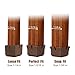 Anwenk Chair Leg Floor Protectors Square Furniture Leg Caps 1 1/4 to 1 3/8” with Felt Pads Brown (16 Pack)