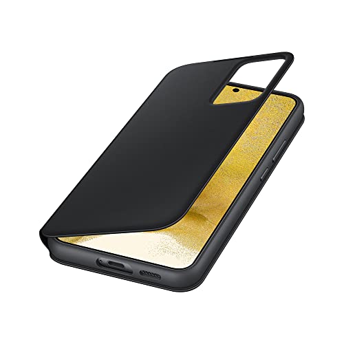 Samsung Clear View Smartphone Cover EF-ZS906 für Galaxy S22+, Flip Cover, Handy-Hülle, extra-dünn, stoßfest, Schutz Case, Schwarz – Ansicht 5