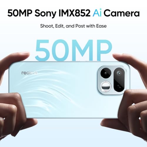 Image of realme 16T 5G Smartphone 6GB+128GB, 8000mAh Battery,45W Fast Charging, 6.8 inch 144Hz Display,Rear 50MP+Front 16MP, Dimensity 6300, IP69, AI Camera, Green