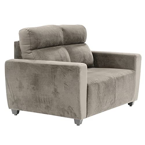 Image of Wakefit Sofa Set | 3 Year Warranty | Sofa 6 Seater, 6 Seater Sofa for Living Room, Wooden Sofa Set, Sofa Set 3+2+1 Seater - Belize(Fabric-Velvet : Stone)