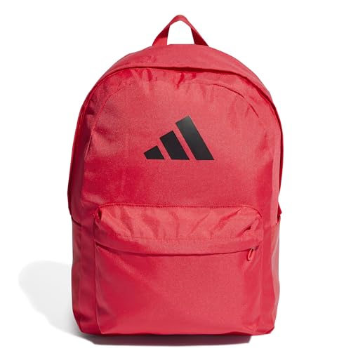 adidas Unisex Classic 3BARS Backpack, Pure Ruby/Black, One Size