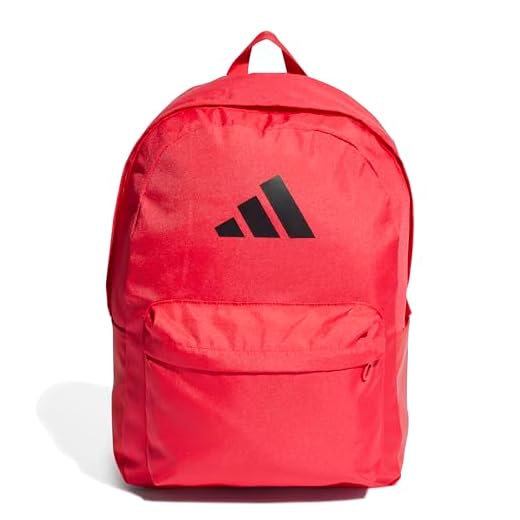 adidas Unisex Classic 3BARS Backpack, Pure Ruby/Black, One Size