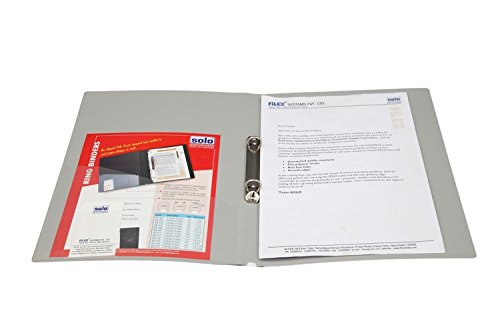 Solo RB- 406 Student's Ring Binder (17mm Ring) A4 - Black & Solo RB- 406 Student's Ring Binder (17mm Ring) A4 - Grey 3
