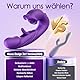 3 in 1 G-Punkt-Vibrator, Dildo Vibrator Mit Zungenbeißfunktion, Weibliches Sexspielzeug für Erwachsene mit 5 Zungenlecken Slap 7 VibrationModi 7 Schlagmod Erotik Sex Spielzeug