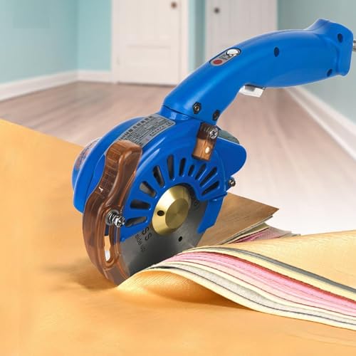 Electric Fabric Rotary Cutter, Adjustable Speed, 100/110/125mm Thickness, Perfect for Multi-Layer Fabric & Leather, Efficient Cutting Machine, Ideal Sewing Tool