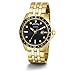 GUESS Men's Dress Day-Date 44mm Watch – Black Dial with Gold-Tone Stainless Steel Case & Bracelet