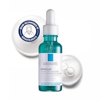 La Roche-Posay Effaclar Glycolic Acid Face Serum with Niacinamide &amp; Salicylic Acid. Gentle Daily Ultra Concentrated Exfoliating Peeling Serum for Acne-Prone &amp; Mature Skin, 30mL