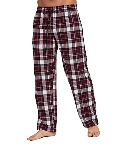 YINC Men's 100% Cotton Super Soft Flannel Pajama Pants2