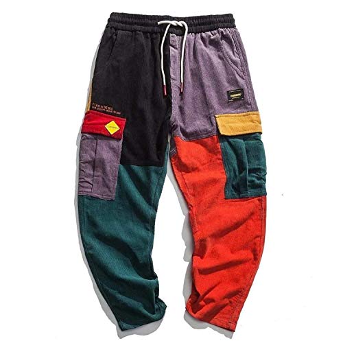 Aelfric Eden Color Patchwork Man Cargo Pants Women Street Hip hop Joggers Boys