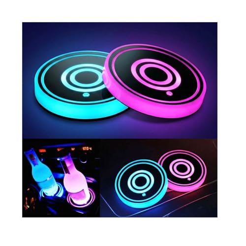 Luces LED para Portavasos de Auto 2 Piezas Multicolor miniatura 1
