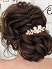 Fairvir Peignes à cheveux de mariée avec perles dorées - Accessoires de cheveux pour femmes et filles (doré) #1