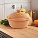 Reston Lloyd Eurita 2 Quart Terracotta Clay Dutch Oven – Natural, Lead‑& Cadmium‑Free, Oven & Microwave Safe, Rustic Slow-Cooker Pot for Sourdough Bread, Roasting & Casseroles, Healthy cooking