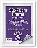 50 x 70 cm weißer Bilderrahmen, leicht und sicher für alle Zwecke.