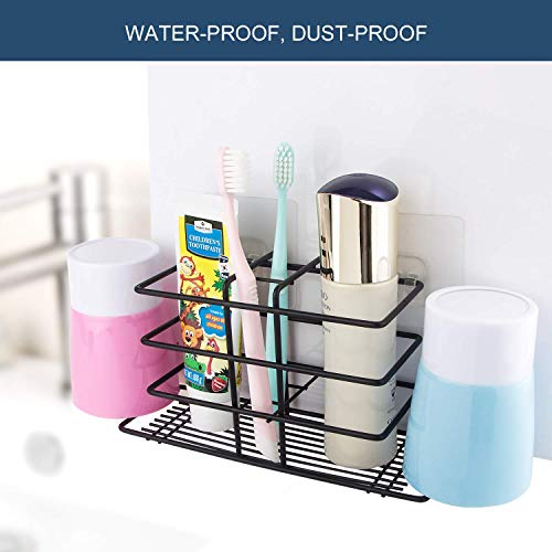 Image of Toothbrush Holder Stainless Steel Toothpaste Holder Wall Mounted for Bathroom Storage, Kitchen Storage Shelf Rack Organizer