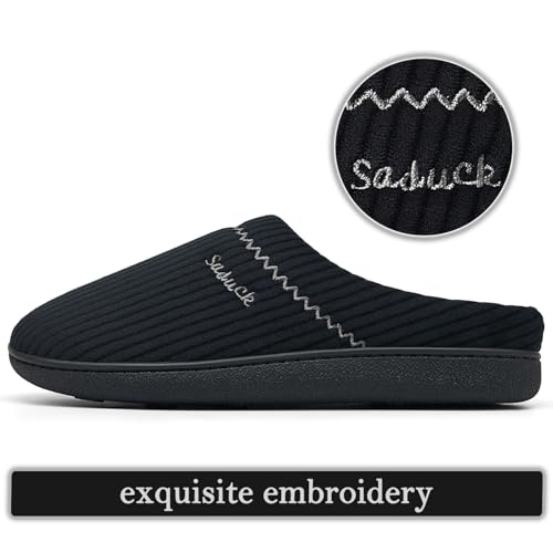 House Slippers for Women with Arch Support | Memory Foam Non-Slip, Two Tone Embroidered Soft Home Slippers, All Season Comfort3