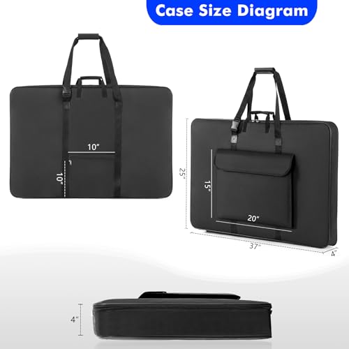 Image of 1st Place Products Premium Art Portfolio Case - 24 inch x 36 inch - Soft Sided - Steel Frame - Waterproof & Tear Resistant - Artwork, Photography, Sketch, LCD, Monitor, Solar Panel - Shoulder Straps & Handles