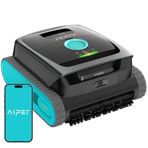 Image of Aiper Scuba S3 Robotic Pool Vacuum Cleaner, Cordless Light & Strong Suction, Waterline Scrubbing, Smart Sensor Navigation, Waterline Parking & App Control, 240 Min Runtime for Inground Pools, Blue