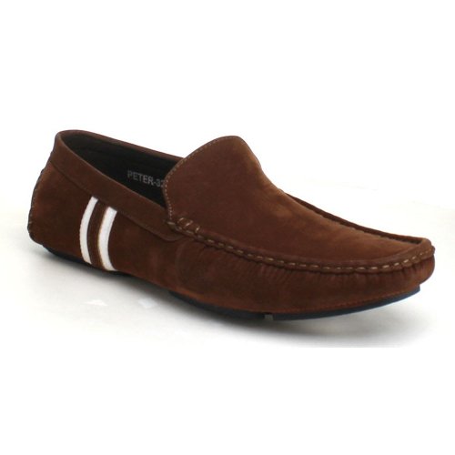 J'S AWAKE Mens Peter-32 Slip On Loafers Moccasins Shoes