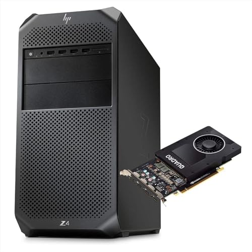 HP Z4 G4 Workstation Tower PC Computer Intel i9-7900x, Ram 32GB, SSD 256GB, Nvidia Quadro P2000, DVD RW, Windows 11 PRO + Adattatore WiFi e Bluetooth (Ricondizionato)