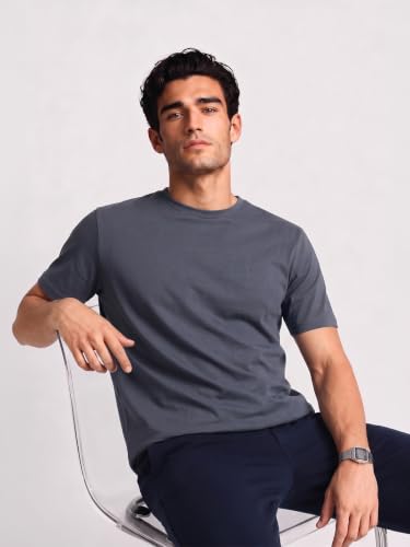 Image of Van Heusen Men's Crew Neck T-Shirt - Soft & Breathable Cotton | Regular Fit | Comfortable Everyday Casual Wear | Short Sleeves | Summer Favorite |Solid Colors | Style 60052|Available in Pack of 1 & 2