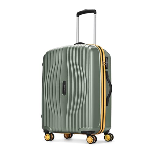 Image of Aristocrat Vortex Plus | Check-in Trolley Bag, 65 Cm, Medium Hardside Luggage | 8 Wheels, Combination Lock | Polycarbonate | 3 Year International Warranty | Thyme Green