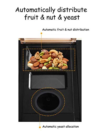 750g Brotbackautomat Brotmaschine mit Obst- und Nussspender, 21 voreingestellte Funktionen, 15h Verzögerungszeit, 1… – Bild 7