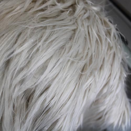 Luxurious Mongolian Faux Fur Fabric by the Yard – Fluffy Shaggy Mohair for Costumes, Plush Toys, Apparel, Home Décor, and Creative Crafts in Oatmeal 3 Luxurious Mongolian Faux Fur Fabric by the Yard – Fluffy Shaggy Mohair for Costumes, Plush Toys, Apparel, Home Décor, and Creative Crafts in Oatmeal - Image 2
