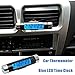 MACHSWON Car LCD Digital Temperature + Time Clock with Blue Blacklight for Car Bicycle Motorcycle Auto Moto Truck, 86 x 20mm