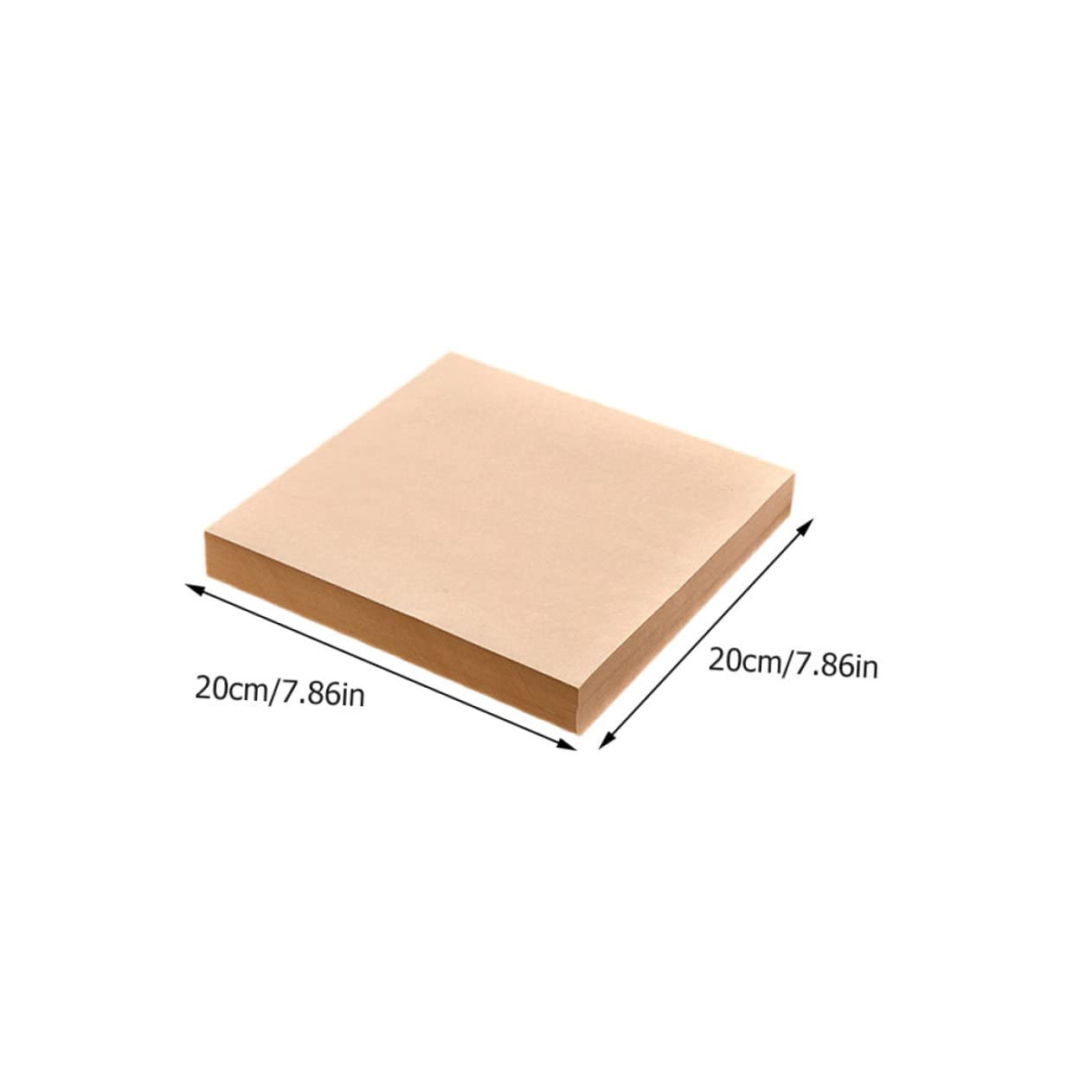 Papel para Hornear Antiadherente Prueba de Aceite 20x20 Cm, Papel Kraft Natural 40 G sin Blanquear, para Hamburguesas y Snacks, Accesorios de Cocina Ecológicos, Adecuado