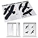 SWISSINNO 1 705 001 Silhouettes Anti-Collision d'oiseaux, autocollants de protection des oiseaux pour les vitres et les portes en verre, 5 silhouettes noires dans un ensemble
