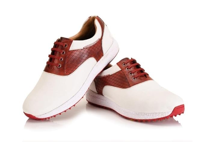 Image of Men's Proffessional Leather Golf Shoes | Lace-Up | Waterproof | Comfortable | Breathable