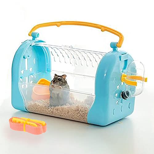 kathson Portable Hamster Cage Dwarf Hamster Carry Travel Cage with ...