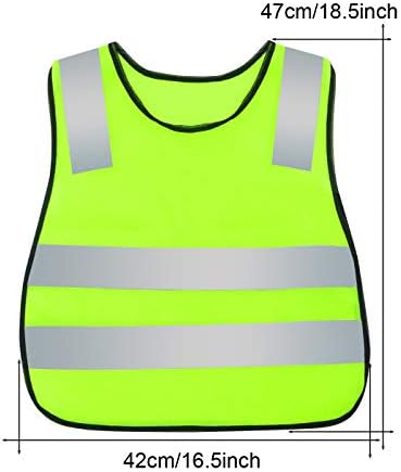 GOGO 10 Pack Child Reflective Vest For Outdoors Sports, Safety Vest, Preschool Uniforms, One Size-NeonGreen - View #11