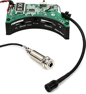 Fishman ellipse matrix blend Wide pickup Super low-noise onboard preamp system Gooseneck mic with blending control Phase switch feedback controls