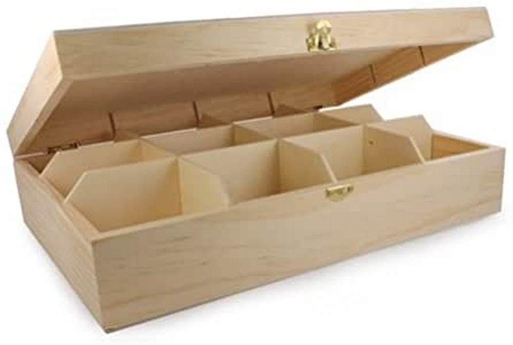 La Fourmi Teabag Box 12 Sections 305x205x75mm, Wood, Beige, standart