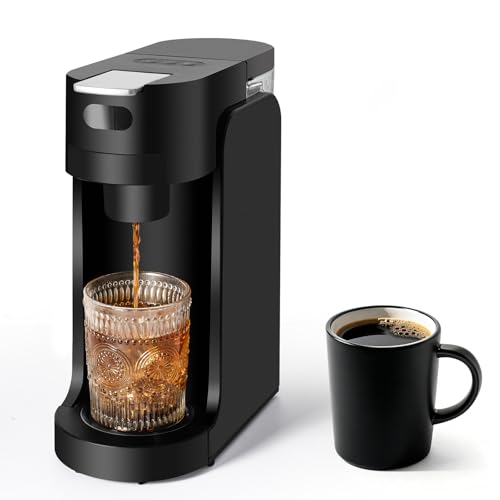 LAMA Mini Single Serve Coffee Maker for K Cup, Quick Brewing, 2 Brew Styles, 10S Fast Heating, 6oz...