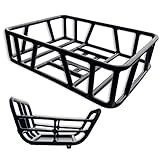 Front Basket: 309mm*312mm Rear Basket: 500mm*370mm*136mm Mounting Screws included Easy to install and disassemble It's made of aluminum and weigh 8.3 lbs Only for Prado S commuter ebike