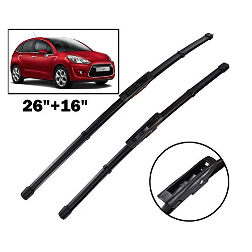 Essuie-glace Citroën C3 MK2 anti-bruit pour pare-brise et fenêtre avant arrière - 2